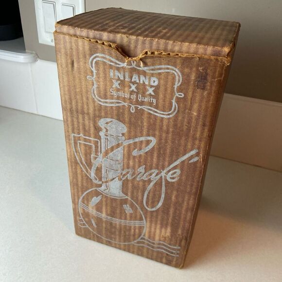 1950's Inland Hand-Blown Heat Proof Glass Coffee Carafe w/ Original Box - Picture 12 of 12